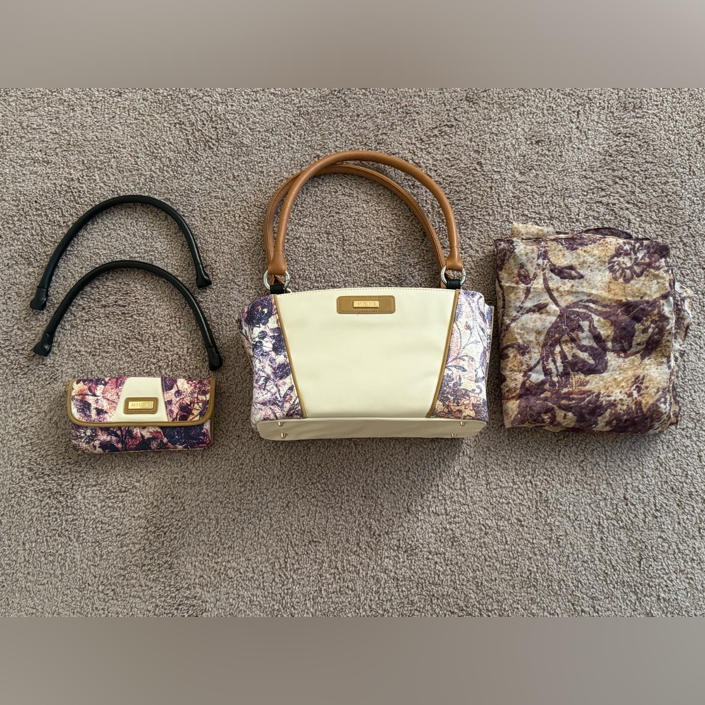 Miche Maria Handbag, Wallet, Scarf and Handles Bundle